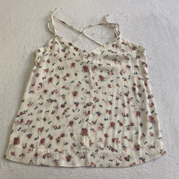 AG Maggie Tank Top, Spaghetti Straps, Floral, White Multi, Small NWT - Picture 7 of 14